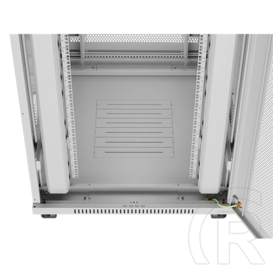 Lanberg rackszekrény (19", 42U, 800x1000, perforált ajtó, lapraszerelt, LCD, szürke)