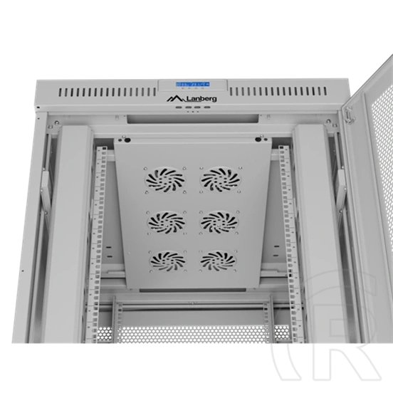 Lanberg rackszekrény (19", 42U, 800x1000, perforált ajtó, lapraszerelt, LCD, szürke)