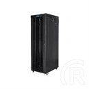 Lanberg rackszekrény (19", 42U, 800x1000mm mély, szabadon álló, üvegajtó, lapraszerelt, LCD kijelző, fekete)
