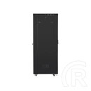 Lanberg rackszekrény (19", 42U, 800x1000mm mély, szabadon álló, üvegajtó, lapraszerelt, LCD kijelző, fekete)