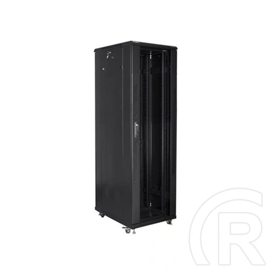 Lanberg rackszekrény (19", 42U, szabadon álló, 600x1000 mm, lapraszerelt, 920 mm mély, fekete)