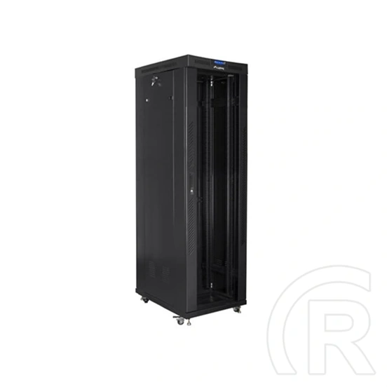 Lanberg rackszekrény (19", 42U, szabadon álló, 600x1000 mm, üvegajtó, lapraszerelt, LCD, fekete)