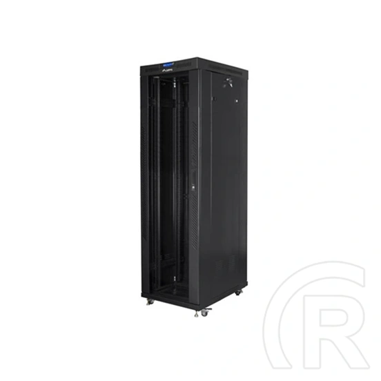 Lanberg rackszekrény (19", 42U, szabadon álló, 600x1000 mm, üvegajtó, lapraszerelt, LCD, fekete)