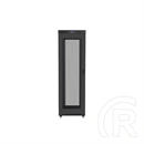 Lanberg rackszekrény (19", 42U, szabadon álló, 800x1200 mm, perforált ajtó, lapraszerelt, LCD kijelző, fekete)