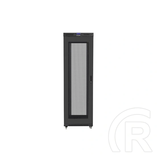 Lanberg rackszekrény (19", 42U, szabadon álló, 800x1200 mm, perforált ajtó, lapraszerelt, LCD kijelző, fekete)