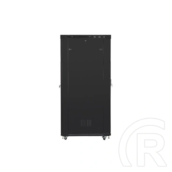 Lanberg rackszekrény (19", 42U, szabadon álló, 800x1200 mm, perforált ajtó, lapraszerelt, LCD kijelző, fekete)