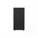 Lanberg rackszekrény (19", 42U, szabadon álló, 800x1200 mm, perforált ajtó, lapraszerelt, LCD kijelző, fekete)