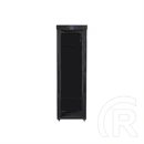 Lanberg rackszekrény (19", 47U, szabadon álló, 800x1000 mm, üvegajtó, lapraszerelt, LCD kijelző, fekete)