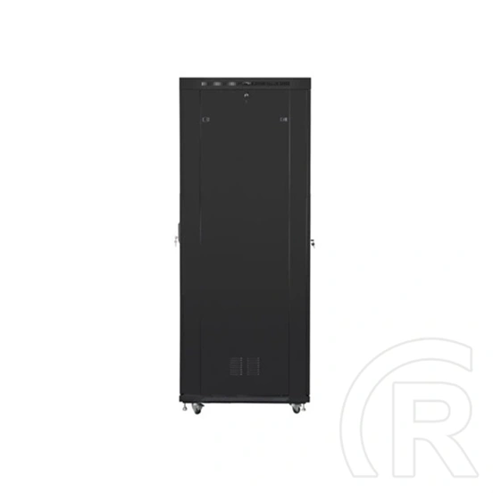 Lanberg rackszekrény (19", 47U, szabadon álló, 800x1000 mm, üvegajtó, lapraszerelt, LCD kijelző, fekete)