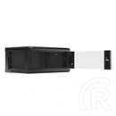 Lanberg rackszekrény (19", 4U, 600x450 mm, üvegajtó, lapraszerelt, fekete)
