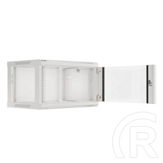 Lanberg rackszekrény (19", 6U, falra szerelhető, lapraszerelt, 450mm mély, szürke)