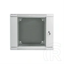 Lanberg rackszekrény (19", 9U, kétrészes, fali, 600x600, lapraszerelt, 440 mm mély, szürke)