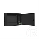 Lanberg rackszekrény (19", fali, 4U+3U, 540x200 mm, munkamélység 143 mm, alacsony profil, összeszerelt, fekete)