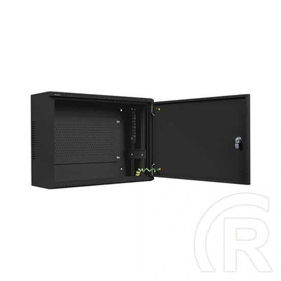 Lanberg rackszekrény (19", fali, 4U+3U, 540x200 mm, munkamélység 143 mm, alacsony profil, összeszerelt, fekete)