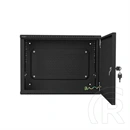 Lanberg rackszekrény (19", fali, 4U+3U, 540x200 mm, munkamélység 143 mm, alacsony profil, összeszerelt, fekete)