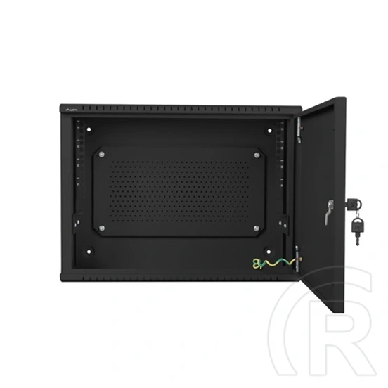 Lanberg rackszekrény (19", fali, 4U+3U, 540x200 mm, munkamélység 143 mm, alacsony profil, összeszerelt, fekete)