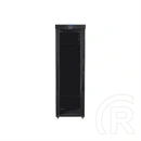Lanberg rackszekrény (19", szabadon álló, 47U, 800x1200 mm, üvegajtó, lapraszerelt, LCD kijelző, fekete)