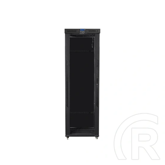 Lanberg rackszekrény (19", szabadon álló, 47U, 800x1200 mm, üvegajtó, lapraszerelt, LCD kijelző, fekete)