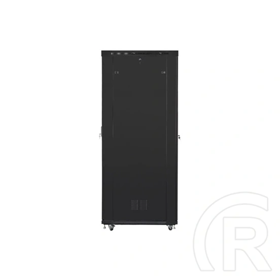 Lanberg rackszekrény (19", szabadon álló, 47U, 800x1200 mm, üvegajtó, lapraszerelt, LCD kijelző, fekete)