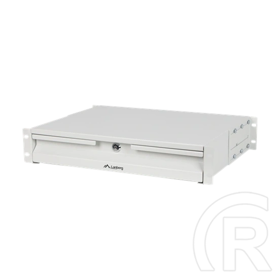 Lanberg rackszekrény fiók (19", 2U, 483x360 mm, 90 kg, 4-pontos, szürke)