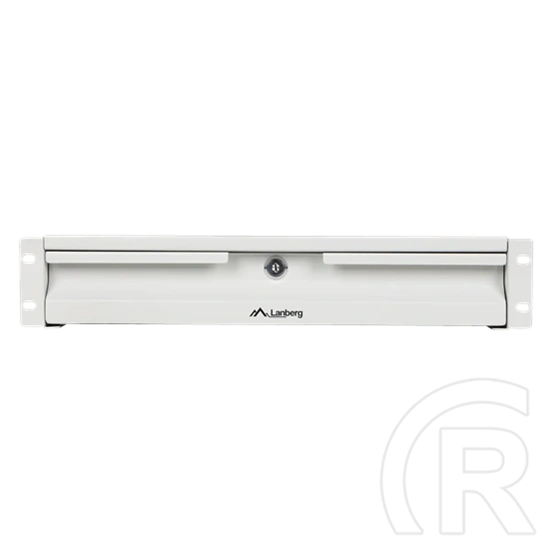 Lanberg rackszekrény fiók (19", 2U, 483x360 mm, 90 kg, 4-pontos, szürke)