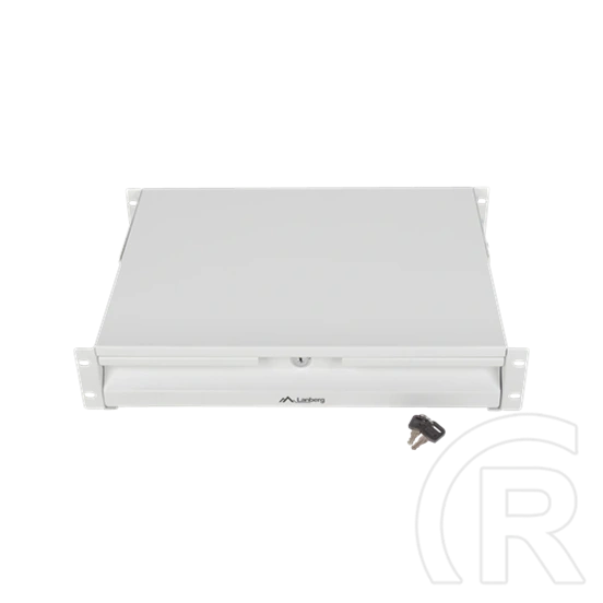 Lanberg rackszekrény fiók (19", 2U, 483x360 mm, 90 kg, 4-pontos, szürke)