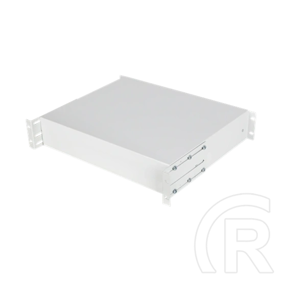 Lanberg rackszekrény fiók (19", 2U, 483x360 mm, 90 kg, 4-pontos, szürke)