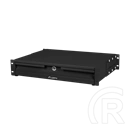 Lanberg rackszekrény fiók (19", 2U, 483x360mm, 90kg, 4-pontos szerelés, fekete)