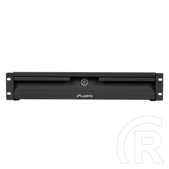 Lanberg rackszekrény fiók (19", 2U, 483x360mm, 90kg, 4-pontos szerelés, fekete)