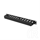 Lanberg rackszekrény kábelrendező (19", 1U, levehető fedél, átvezető nyílás, 70mm mély, fekete)