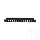 Lanberg rackszekrény kábelrendező (19", 1U, levehető fedél, átvezető nyílás, 70mm mély, fekete)