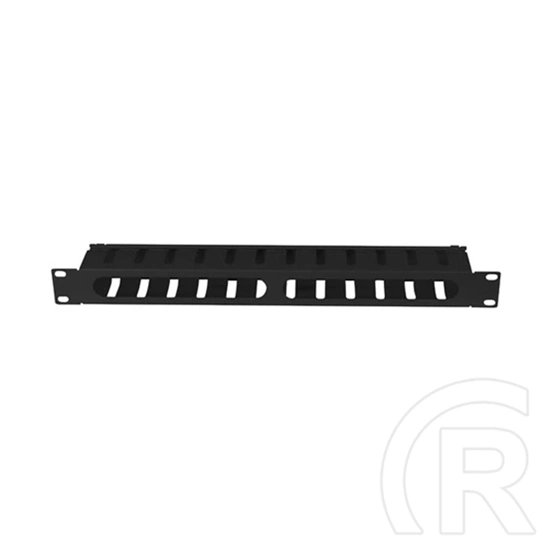 Lanberg rackszekrény kábelrendező (19", 1U, levehető fedél, átvezető nyílás, 70mm mély, fekete)