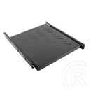 Lanberg rackszekrény polc (19", 1U, kihúzható, 550mm mély, 60kg, fekete)