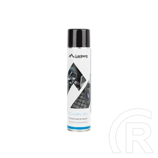 Lanberg sűrített levegő spray (600 ml, cső tartozék, 285 mm magasság, 63 mm átmérő, 443 g)