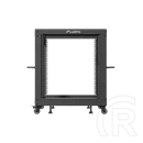 Lanberg szabadon álló rack keret (19", 12U, 600x600-1100mm mély, állítható mélység, fekete)