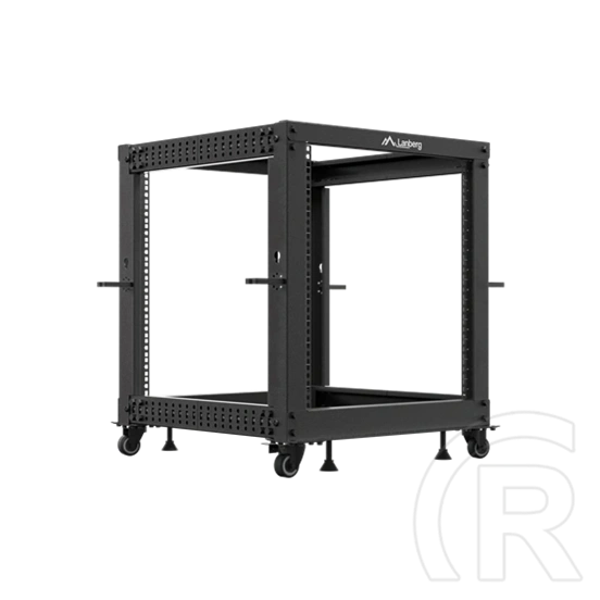 Lanberg szabadon álló rack keret (19", 12U, 600x600-1100mm mély, állítható mélység, fekete)