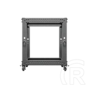 Lanberg szabadon álló rack keret (19", 12U, 600x600-1100mm mély, állítható mélység, fekete)