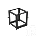 Lanberg szabadon álló rack keret (19", 12U, 600x600-1100mm mély, állítható mélység, fekete)