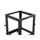 Lanberg szabadon álló rack keret (19", 12U, 600x600-1100mm mély, állítható mélység, fekete)