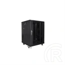 Lanberg szabadon álló rackszekrény (19", 15U, lapraszerelt, 600x600 mm, 520 mm mély, fekete)