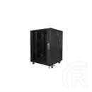 Lanberg szabadon álló rackszekrény (19", 15U, lapraszerelt, 600x600 mm, 520 mm mély, fekete)