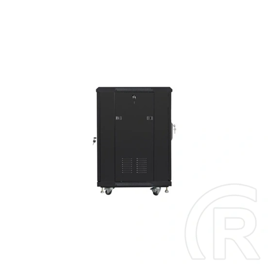 Lanberg szabadon álló rackszekrény (19", 15U, lapraszerelt, 600x600 mm, 520 mm mély, fekete)