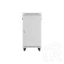 Lanberg szabadon álló rackszekrény (19", 22U, 600x800 mm, edzett üveg ajtó, lapraszerelt, LCD kijelző, szürke)