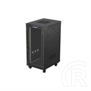 Lanberg szabadon álló rackszekrény (19", 24U, 600x800 mm, üvegajtó, lapraszerelt, LCD, fekete)