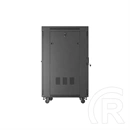 Lanberg szabadon álló rackszekrény (19", 24U, 600x800 mm, üvegajtó, lapraszerelt, LCD, fekete)