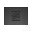 Lanberg szabadon álló rackszekrény (19", 24U, 600x800 mm, üvegajtó, lapraszerelt, LCD, fekete)