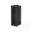Lanberg szabadon álló rackszekrény (19", 27U, 800x1000 mm, perforált ajtó, lapraszerelt, LCD kijelző, fekete)