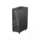 Lanberg szabadon álló rackszekrény (19", 32U, 600x1000 mm, üvegajtó, lapraszerelt, LCD, fekete)