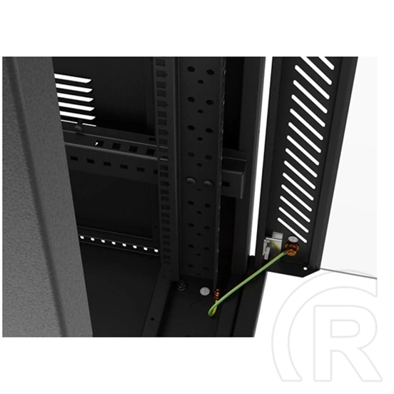 Lanberg szabadon álló rackszekrény (19", 32U, 600x1000 mm, üvegajtó, lapraszerelt, LCD, fekete)