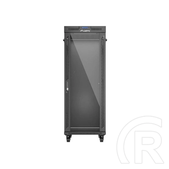 Lanberg szabadon álló rackszekrény (19", 32U, 600x1000 mm, üvegajtó, lapraszerelt, LCD, fekete)